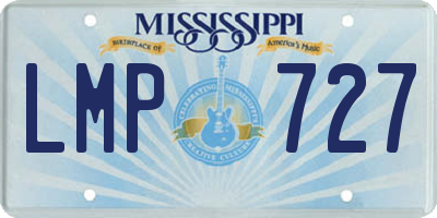 MS license plate LMP727