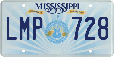 MS license plate LMP728