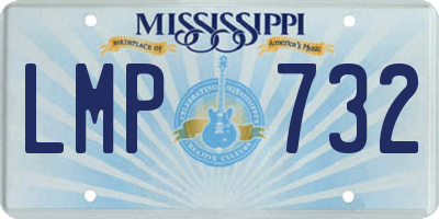 MS license plate LMP732