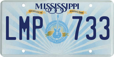 MS license plate LMP733