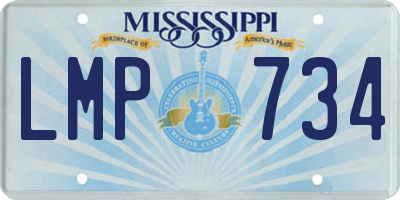 MS license plate LMP734
