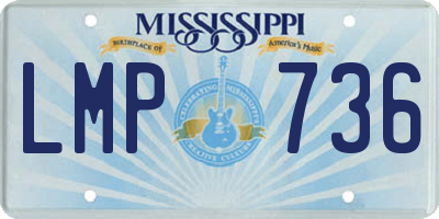 MS license plate LMP736
