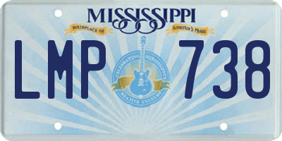 MS license plate LMP738