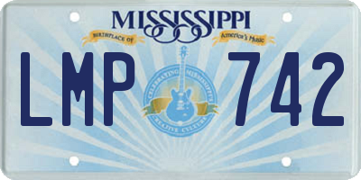 MS license plate LMP742