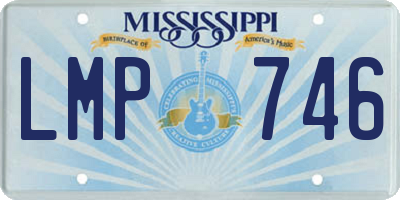 MS license plate LMP746