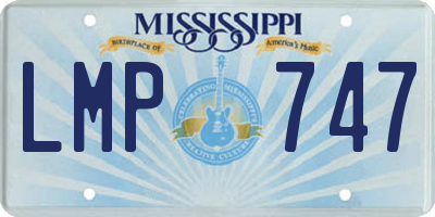 MS license plate LMP747