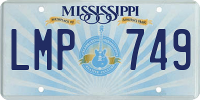 MS license plate LMP749