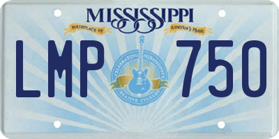 MS license plate LMP750