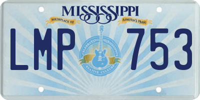 MS license plate LMP753