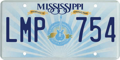 MS license plate LMP754