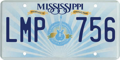 MS license plate LMP756