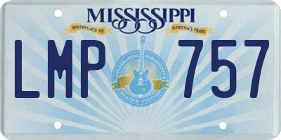 MS license plate LMP757