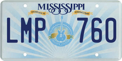 MS license plate LMP760