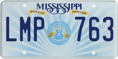 MS license plate LMP763