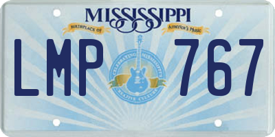 MS license plate LMP767