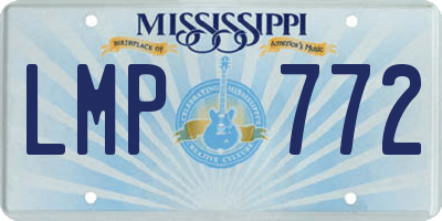 MS license plate LMP772