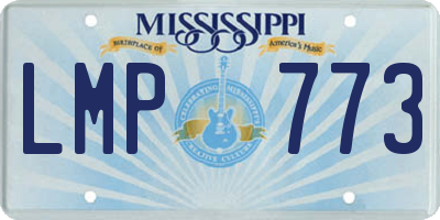 MS license plate LMP773