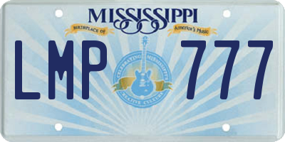 MS license plate LMP777