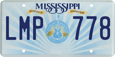 MS license plate LMP778