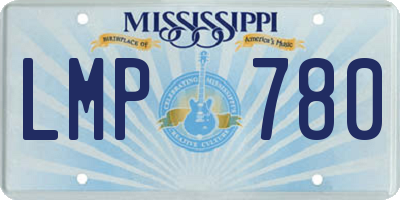 MS license plate LMP780