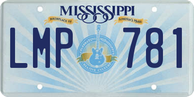 MS license plate LMP781