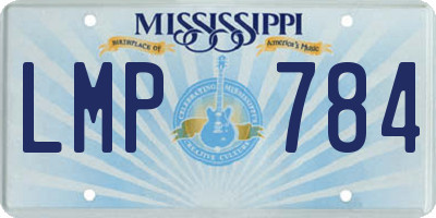 MS license plate LMP784