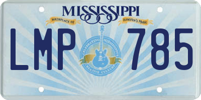MS license plate LMP785