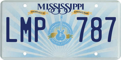 MS license plate LMP787