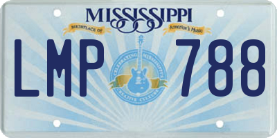 MS license plate LMP788