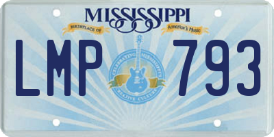 MS license plate LMP793