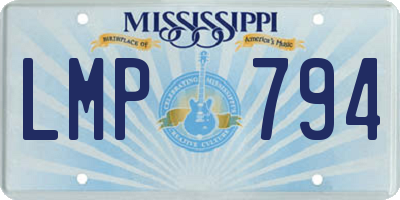 MS license plate LMP794