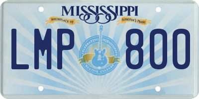 MS license plate LMP800