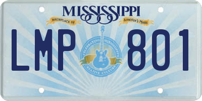 MS license plate LMP801