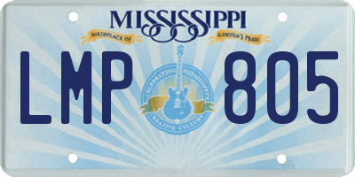 MS license plate LMP805