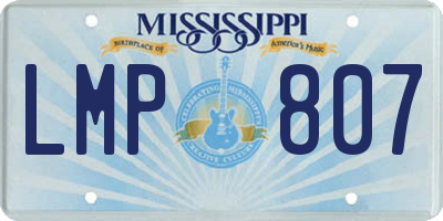 MS license plate LMP807