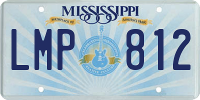 MS license plate LMP812