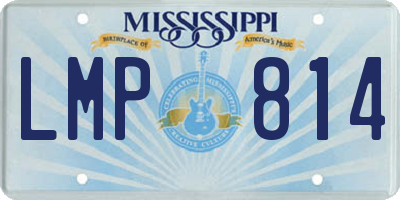 MS license plate LMP814