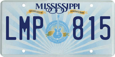 MS license plate LMP815