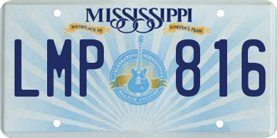 MS license plate LMP816
