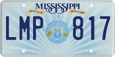 MS license plate LMP817