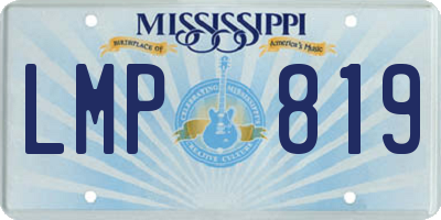 MS license plate LMP819
