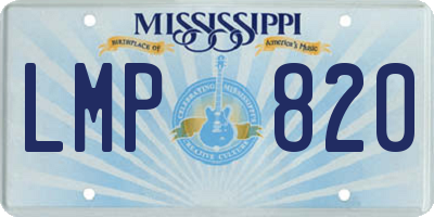 MS license plate LMP820