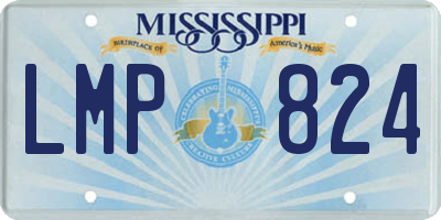 MS license plate LMP824