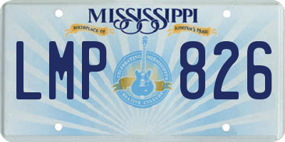 MS license plate LMP826