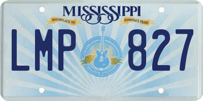 MS license plate LMP827