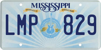 MS license plate LMP829