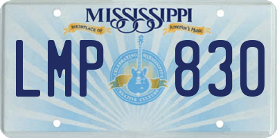 MS license plate LMP830