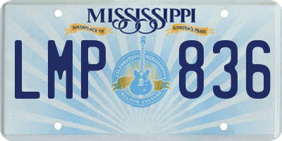 MS license plate LMP836