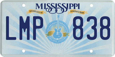 MS license plate LMP838