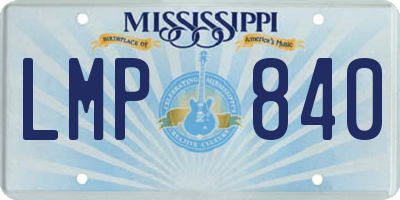 MS license plate LMP840